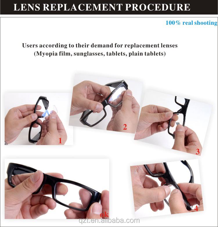 QZT G3000 Mini Hidden Camera Glasses Spy Camera