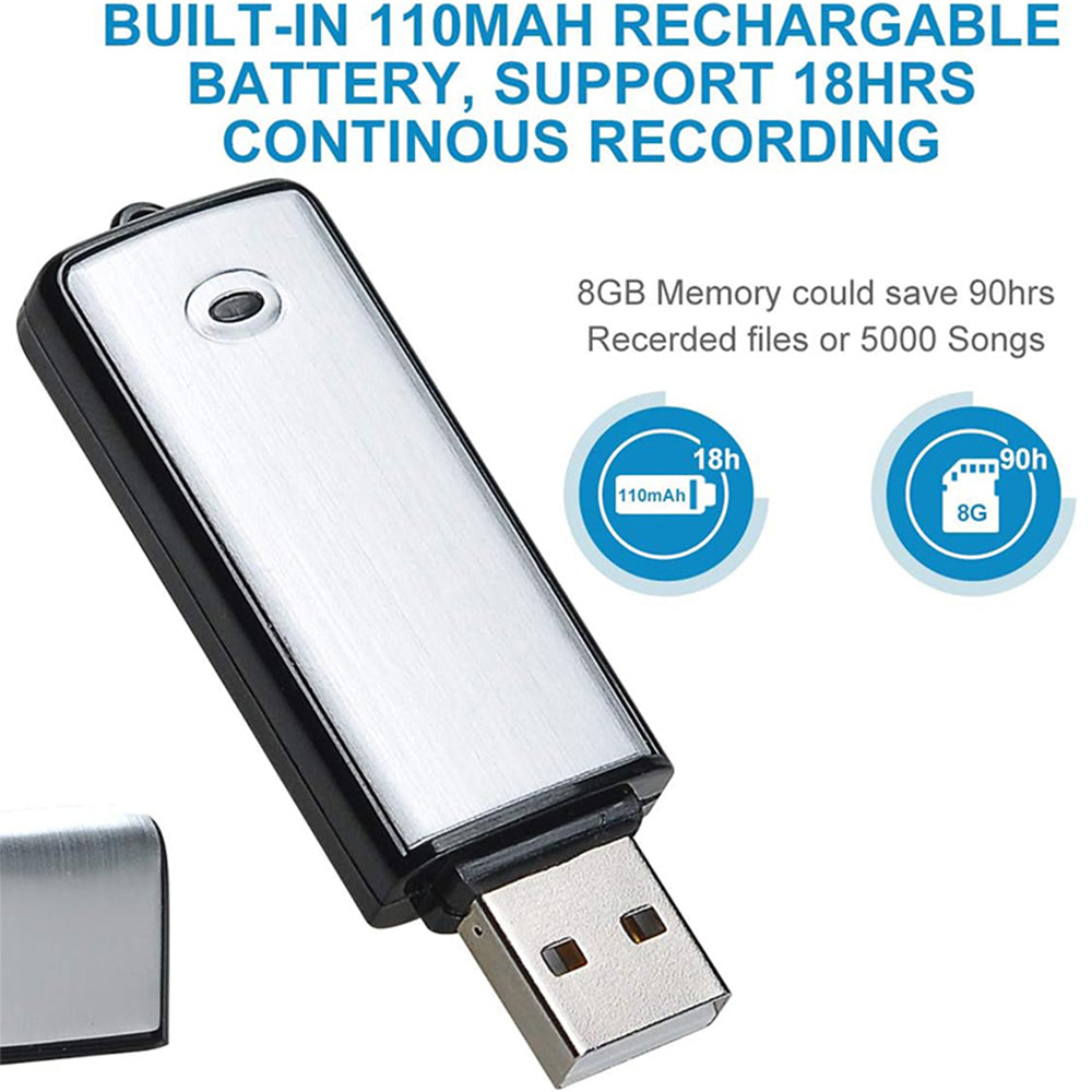 QZT QFRR001 USB Flash Drive Voice Recorder